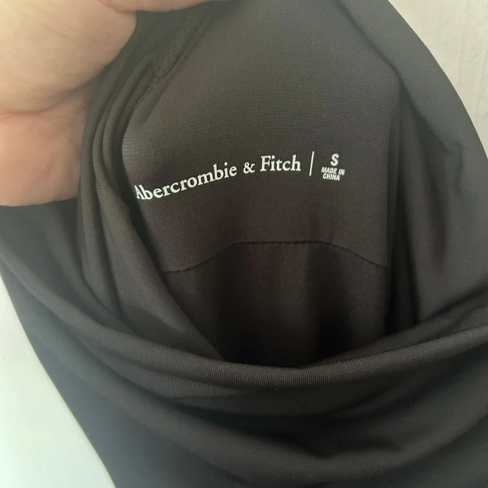 Abercrombie & Fitch Cowl Neck Maxi Dress Women S Black Slinky LBD Staple Sexy